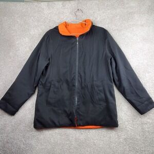 MYCRA PAC Now Reversible Jacket Mens 1-Small/Medium Black Orange Long Sleeve